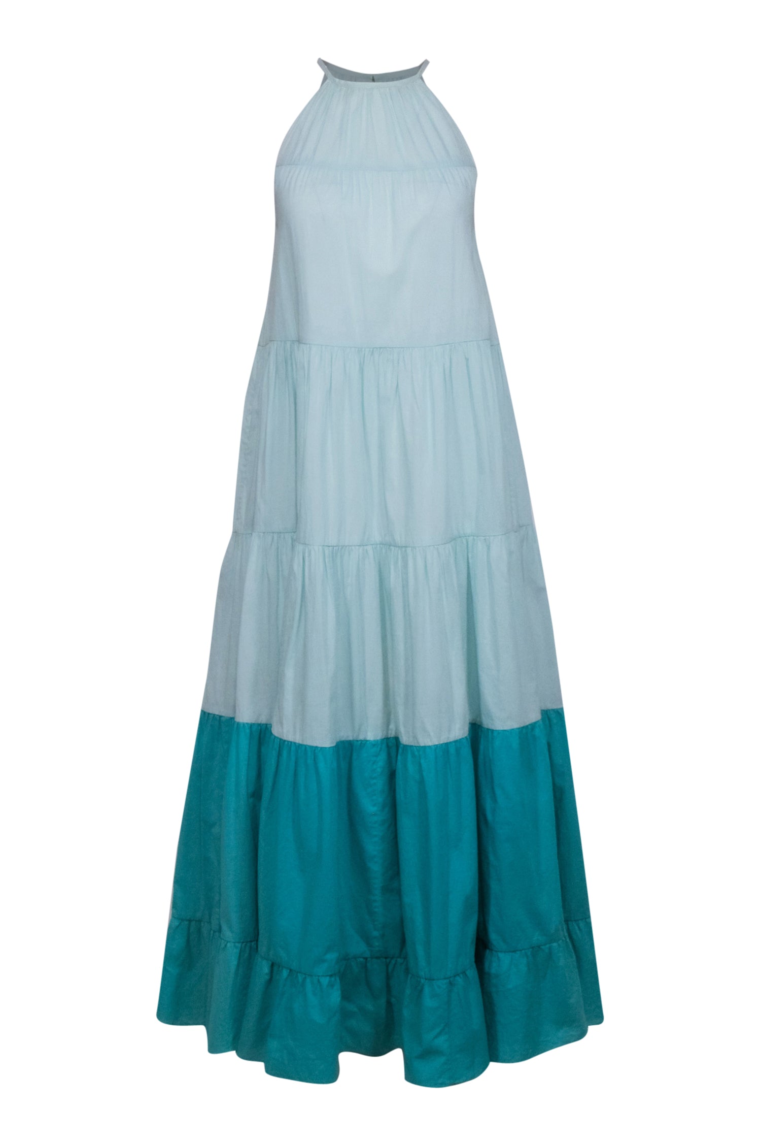 Rhode Mint & Teal Color Block Sleeveless Maxi Dress - Size XS