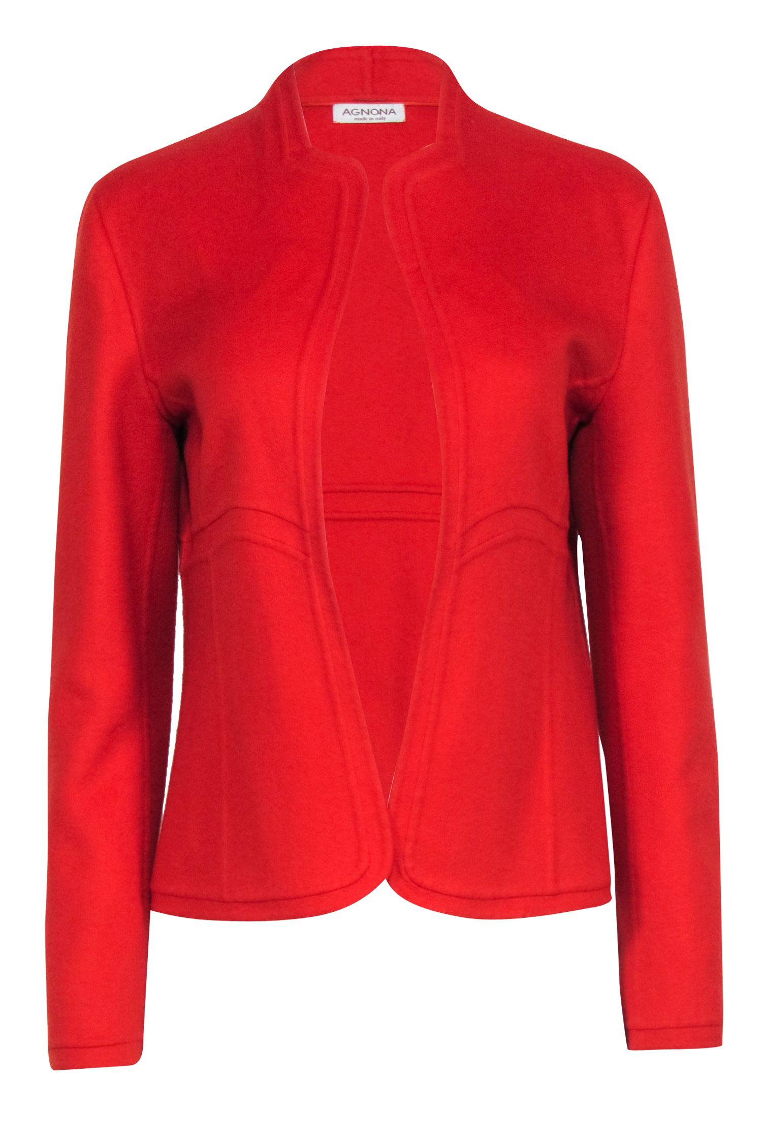 Agnona - Stunning Orange Open Front Jacket Size 8