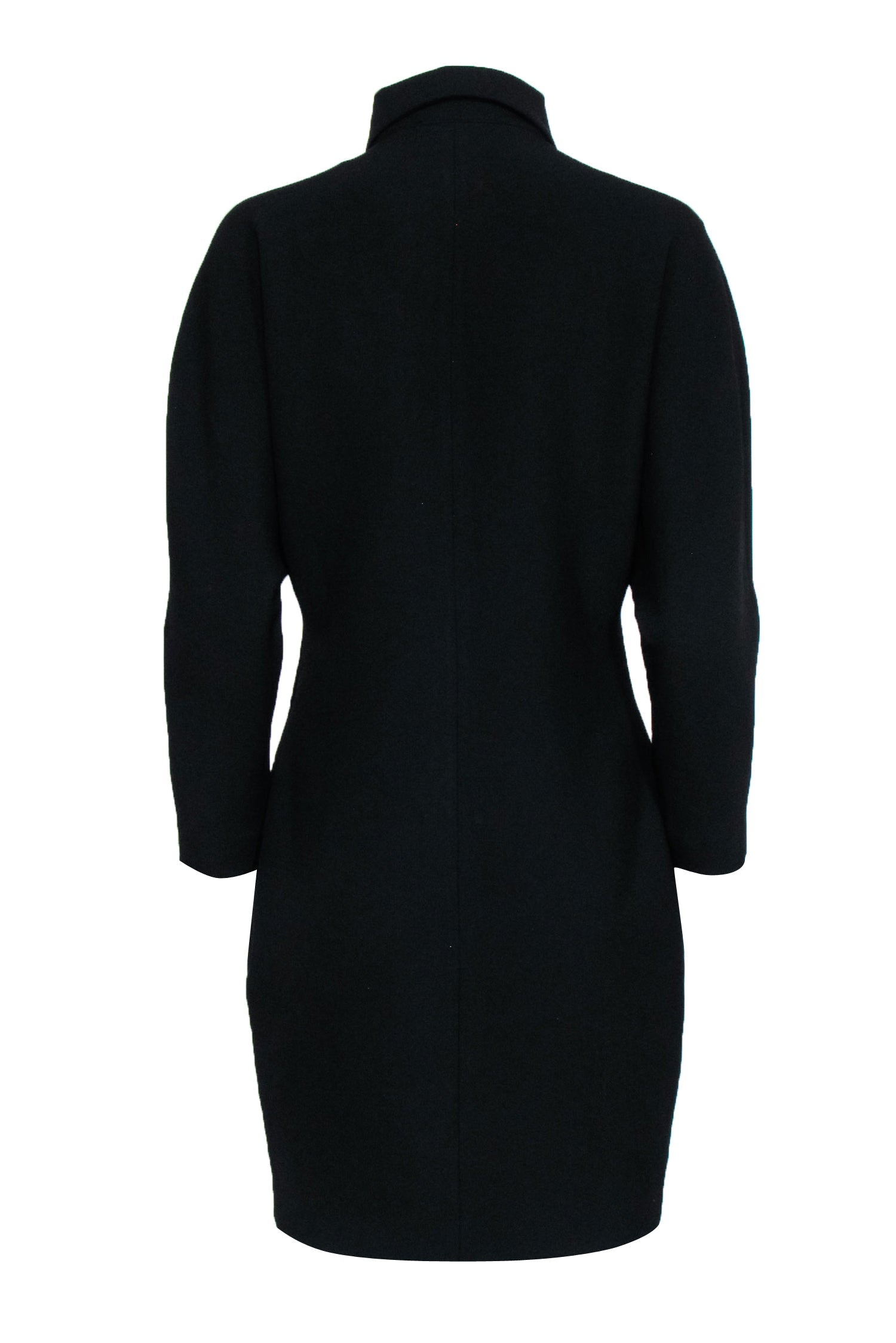 Ba&sh - Stunning Black Collar Shirt Dress with Gold Buttons, Size 6
