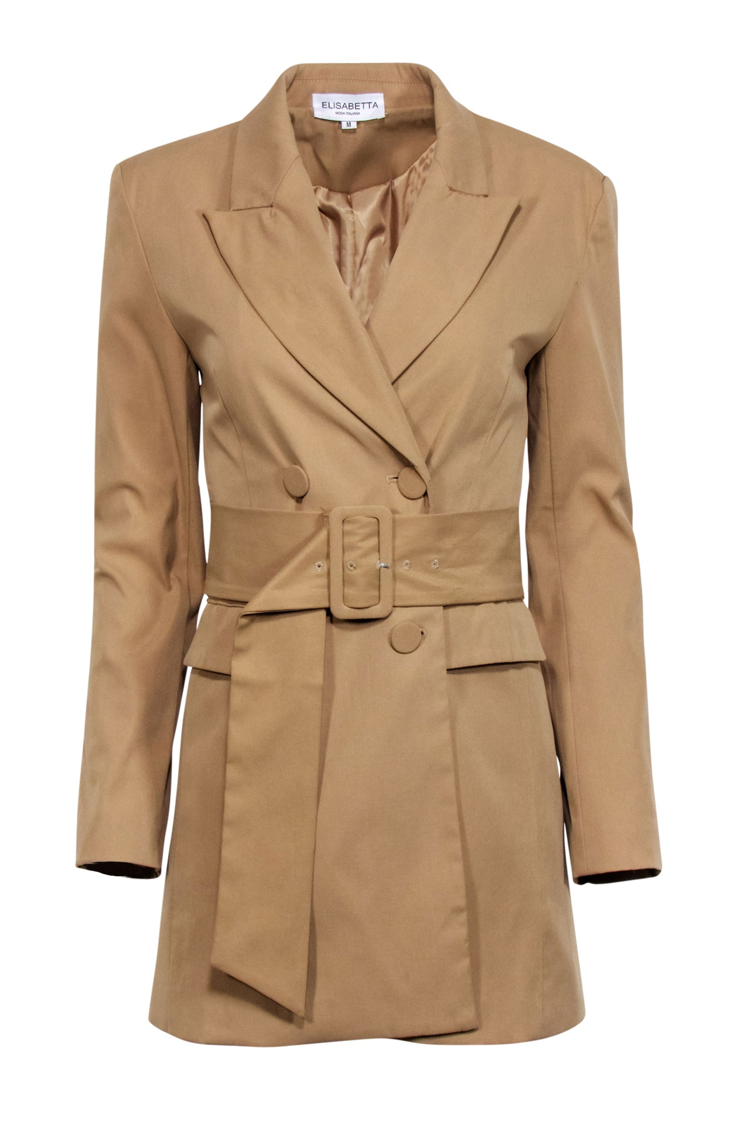 Elisabetta Franchi - Stunning Tan Double Breasted Trench Coat, Size M