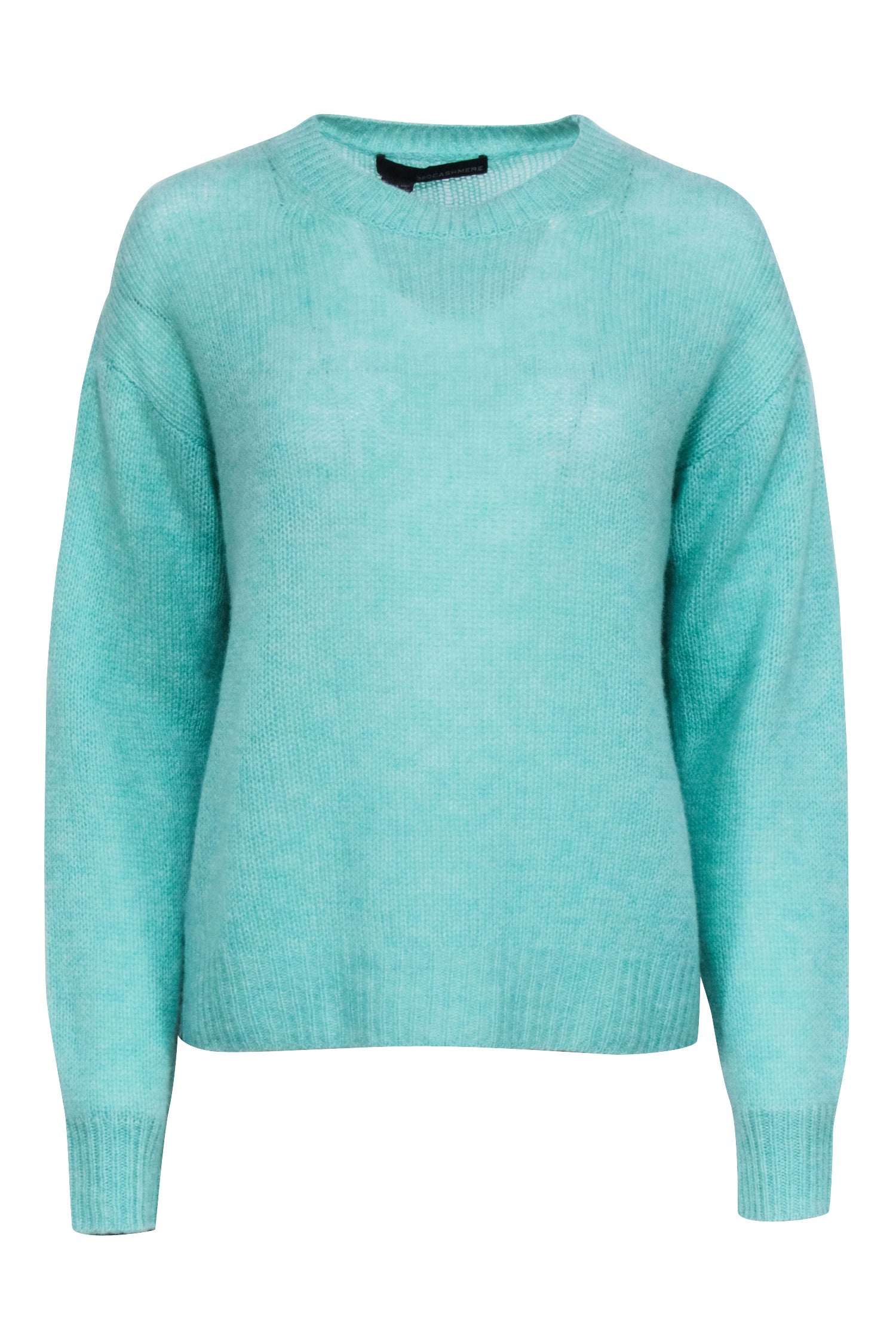 360 Cashmere - Irresistible Seafoam Green Crewneck Knit Sweater, Size M